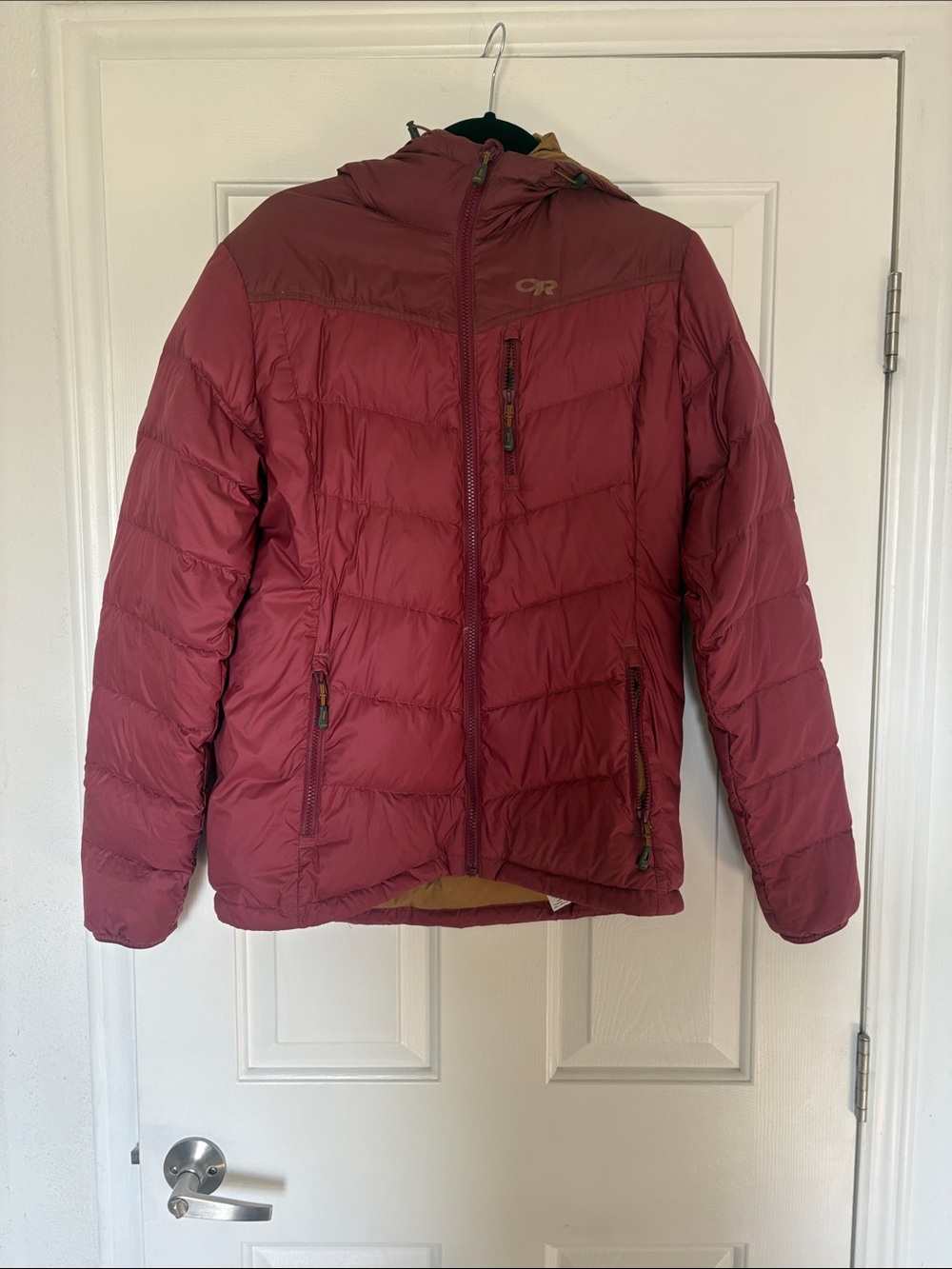 Outdoor Research Men's Hooded Quilted Puffer Jacket - Deep Red